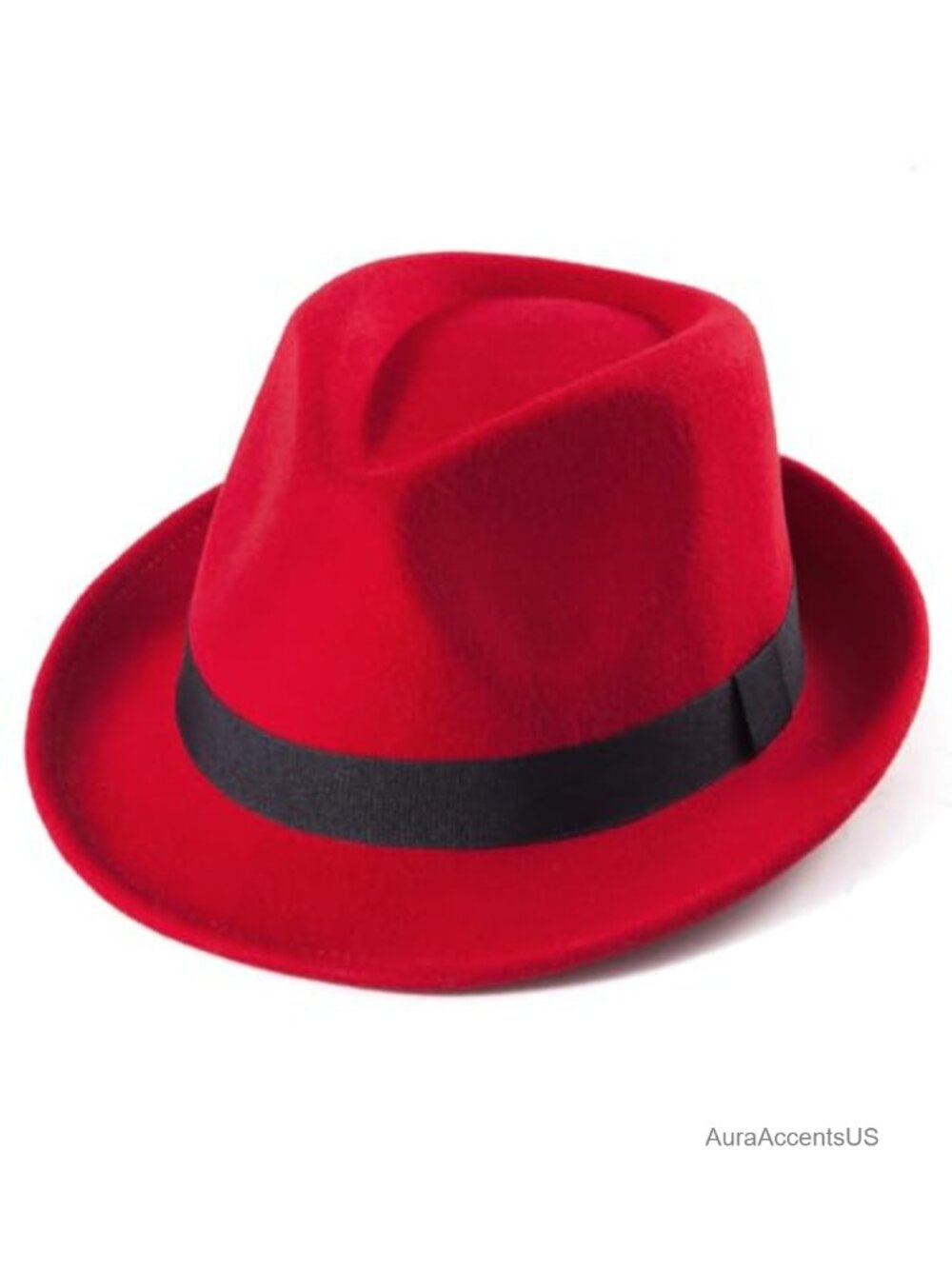 Wool Felt Trilby Fedora Hat Adjustable Unisex Classic 1920s Style